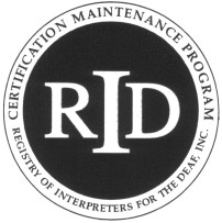 RID Certification Maintenance Program seal, Registry of Interpreters for the Deaf, Inc.